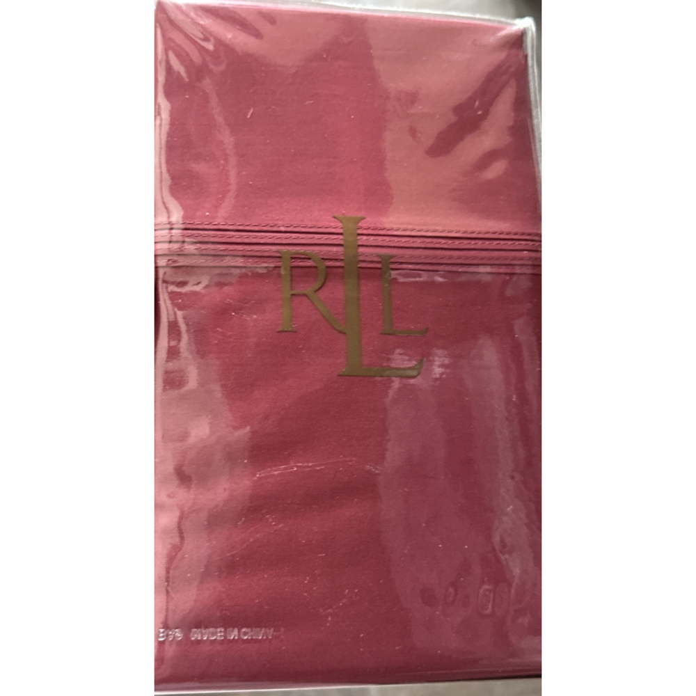 Ralph Lauren Addison Stamford Red King Pillowcases 400 Thread Count New